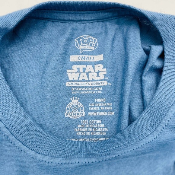 Funko Pop Tees Star Wars The Force Awakens Smugglers Bounty Mens Sz S Blue NWOT - Picture 3 of 5